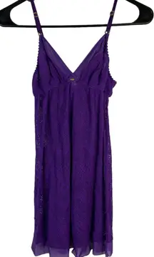 Victoria's Secret Y2K Victoria Secret Purple Lace Lingerie Dress