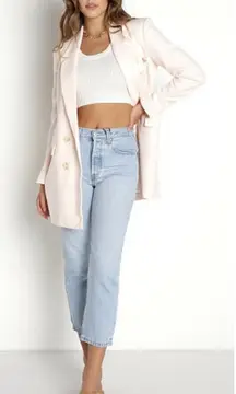 BB Dakota Dressed To Thrill Blazer Vintage Light Pink Size Large Oversized