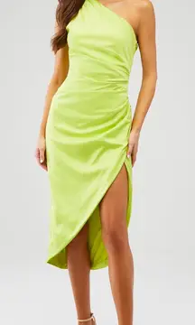 ELLIATT CASSINI DRESS in Chartreuse XS