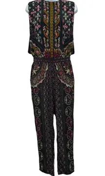 Hemant & Nandita Embroidered 100% Silk Jumpsuit Open Side & Back S Indie Boho