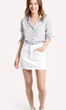 AGOLDE QUINN HI RISE SKIRT WHITE 28