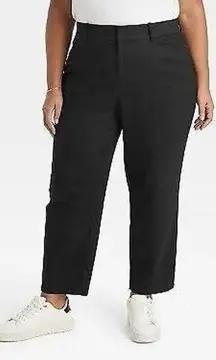 Ava & Viv Stretch High Rise Tapered Leg Ankle Pants Plus Size 22 Black