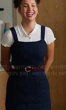 NWT Abercrombie Tweed Mini Dress Navy Blue Large