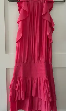 Ramy Brook Pink Ruffle mini Dress