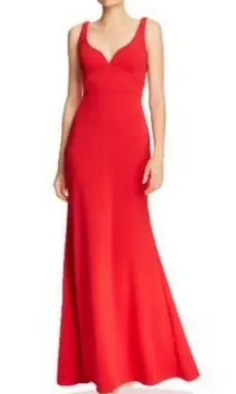 AQUA NWT  Women's Scuba Crepe Gown, Red