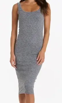 Vuori Halo Essential Midi Dress Heather Grey Size Medium