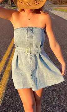 denim babydoll dress