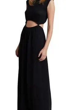 Bec & Bridge Knit Cutout Jimi Maxi Dress Black Size 2 with FLAW