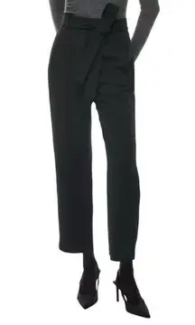 Aritzia Wilfred  Tie-Front Pant High-waisted belted crepe pants 10 black