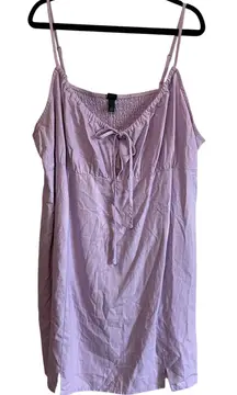 Wild Fable Women's Plus Size Lavender Ruched Linen Slip Dress - Size 3X - NWT