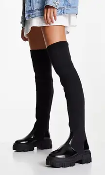 NWT Women's ASOS Kelli Chunky Platform Over the Knee Boots size 7