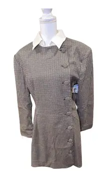 New House of CB London Houndstooth Tailored Mini Dress – Size L+