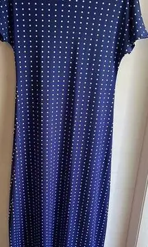 LuLaRoe  Blue Dot maxi dress. Size XS. Made from polyester Spandex