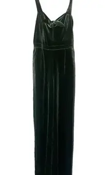 Abercrombie & Fitch Velvet Bow Sleeveless Green Women’s Jumpsuit Size X-Small XS