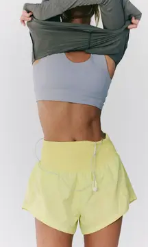 free people movement neon yellow carpe diem shorts