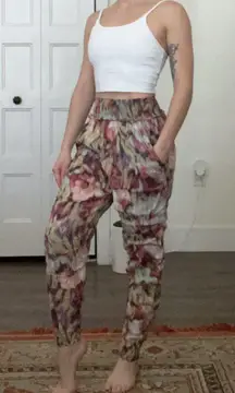 Out From Under Satin Joggers with Unique Pattern 