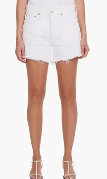 AGOLDE Parker Long High Waist Cutoff Denim Shorts