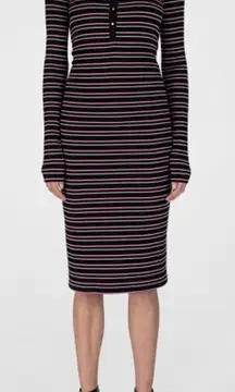 ATM Anthony‎ Thomas Melillo Striped Sheath Sweater Dress Size Small