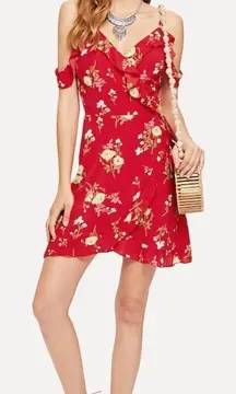 ✨ Knot Side Floral Ruffle Dress✨