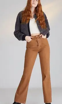 PacSun Brown High Waisted Bootcut Jeans size 28