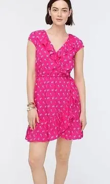 NWT J. Crew V-neck Ruffle Dress floral print