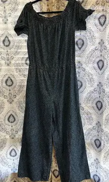 CeCe Chambray Floral Jumpsuit‎ Size Large