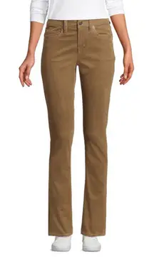Lands’ End Mid Rise Straight Dark Toffee Corduroy Pants