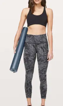 Lululemon Wunder Under High Rise Luxtreme Leggings 20 Marble Wash Titanium