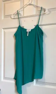 {Laundry by Shelli Segal} Green asymmetrical tank