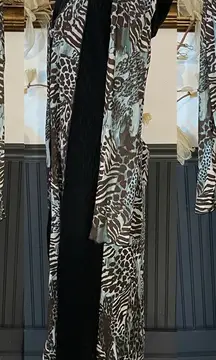 Just Living Long Hooded Sheer Patchwork Witchy Whimsy Goth Cardigan Duster 💛🎀