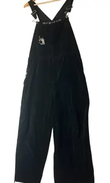 Disney‎ Mickey Mouse Women's M Bib Overalls Pants Velvet VTG Jumpsuit Velour