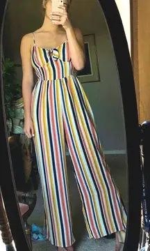 Xhilaration Striped Jumpsuit