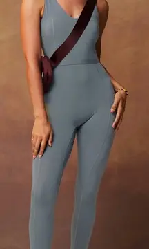 Fabletics Motion365+ Athletic Jumpsuit in Storm Cloud Blue Size M