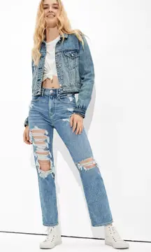 American Eagle Stretch Ripped Highest Waist ‘90s Boyfriend Jean