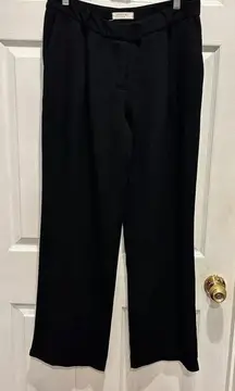 SOPHIE RUE Women's‎ Size XL Black Crepe Mid Rise Wide Leg Pleat Trouser Pants