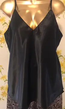 black satin camisole top size M