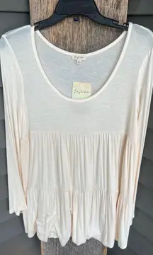 Cream Peasant Top