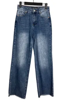 Ashley Mason Premium Jeans Womens Size 00/23 High Rise Wide Leg Denim‎