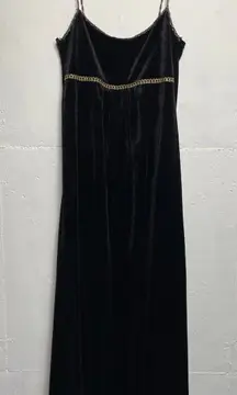 Morbid Threads Hot Topic Velvet Black Maxi Dress Sleeveless Size Small/ Medium