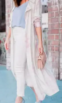 SOMETHING NAVY Spring DUSTER Runway Tie Dye Trench Size Medium