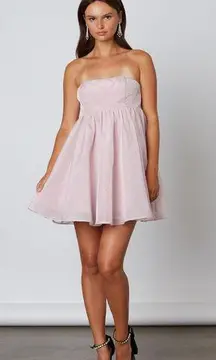 Cotton Candy LA  Pink Babydoll Strapless A-Line Mini Dress Sz M NEW