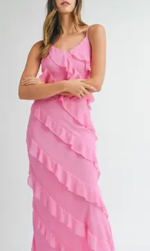 Ruffle maxi dress