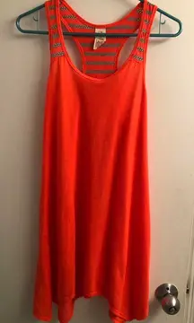 coral orange swim cover up