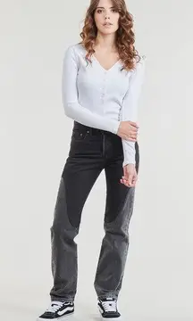 NWT L EVI'S 501® ORIGINAL CHAPS Jeans - Black 32X30