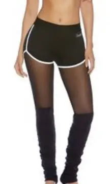 Bombshell Sportswear Let's Get Physical Leg Warmer Shorts Leggings Size Small