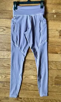 Alphalete Leggings Size XS Dusty Purple  Pockets Full  Length Workout Gym Run