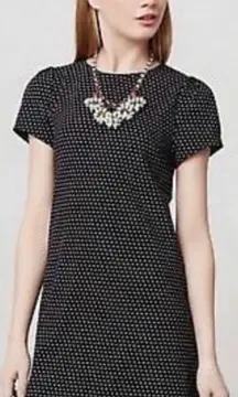 Anthropologie Maeve Polka Dot Pleated Puff Sleeve Size Small