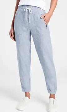 Athleta‎ Cabo Linen Joggers In Blue Size 2