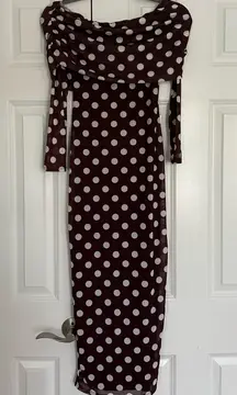 Polka dot midi dress 
