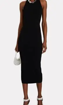 NWT A.L.C Sleeveless Marc Rib Knit Racerback Midi Dress Black Women's Size Small